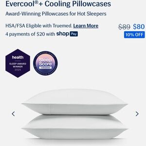 Evercool  Cooling Pillowcases -Arctic White